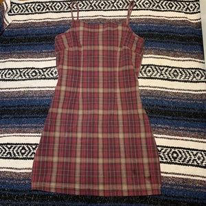 Plaid purple sleeveless dress